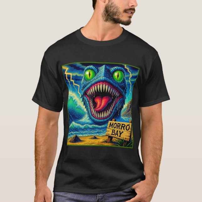 "MORRO BAY-MONSTRET-TRÖJA".   T SHIRT (Framsida)