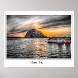 Morro Bay på Dusk Poster
