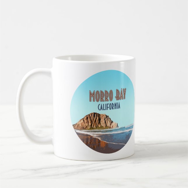 Morro Bay Sten Kalifornien Vintage Kaffemugg (Vänster)