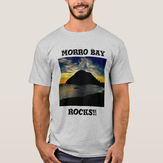 Morro Bay Sten! Totepåse som avspeglar SLO-livslän T Shirt (Framsida)