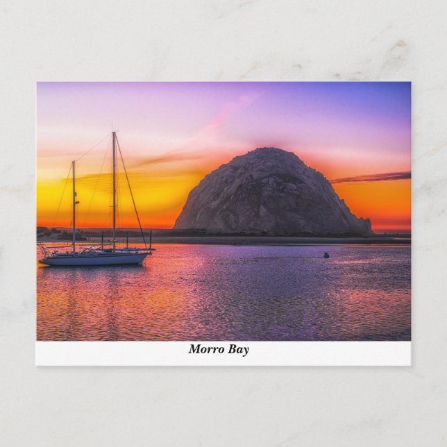 Morro Bay vid Sunset Vykort (Framsida)