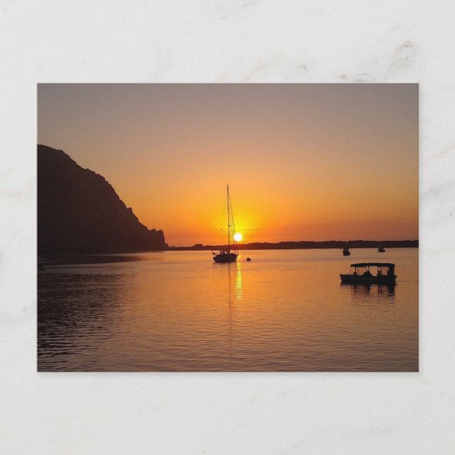 Morro Bay vid Sunset Vykort (Framsida)