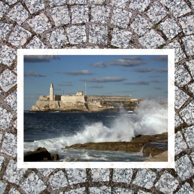 Morro Castle, Havana, Kuba, kraschar Vågar Vykort (Skapare uppladdad)