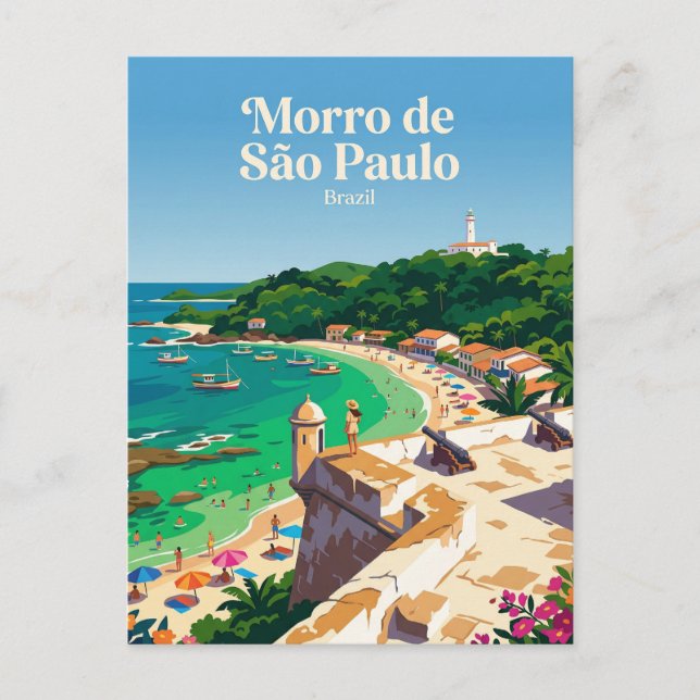 Morro de São Paulo Brasilien Vykort (Framsida)