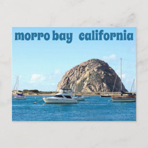 Morro Sten Harbour California Travel Vykort