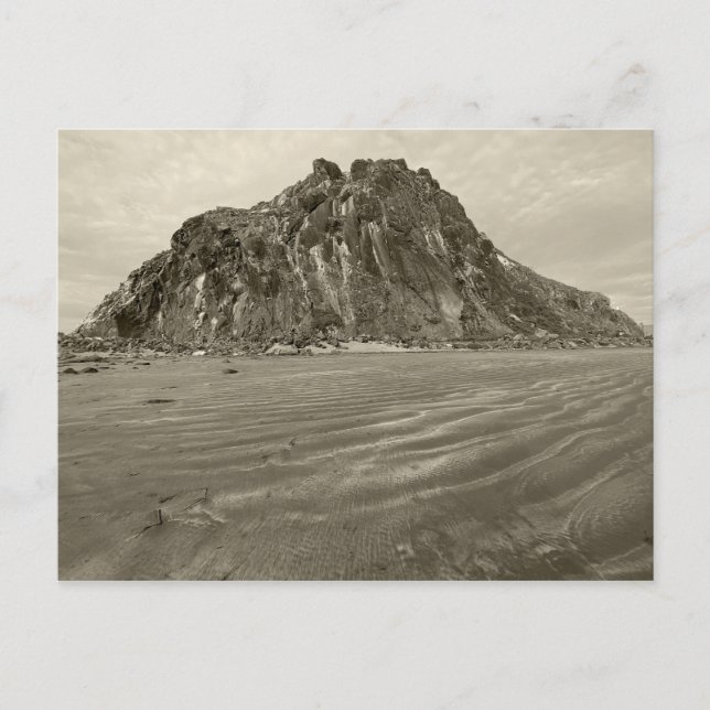 Morro Sten, Morro Bay i Sepia Vykort (Framsida)