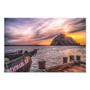 Morro Sten vid Dusk Photo Print Fototryck