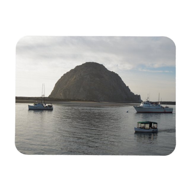 Morro Sten vid Morro Bay, CA Magnet (Horisontell)