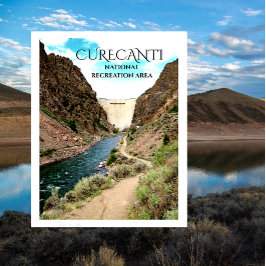 Morrow Point Dam, Curecanti NRA, Gunnison River Vykort