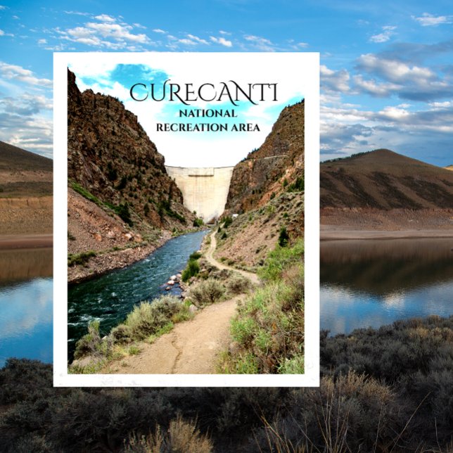 Morrow Point Dam, Curecanti NRA, Gunnison River Vykort (Skapare uppladdad)