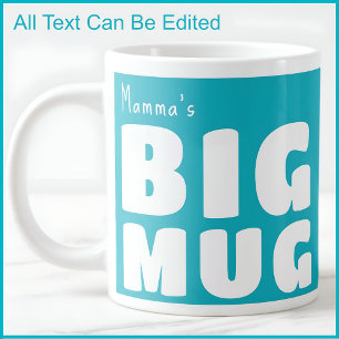 Mors Anpassningsbar Big Mugg Aqua C132 Funny Novel Jumbo Mugg