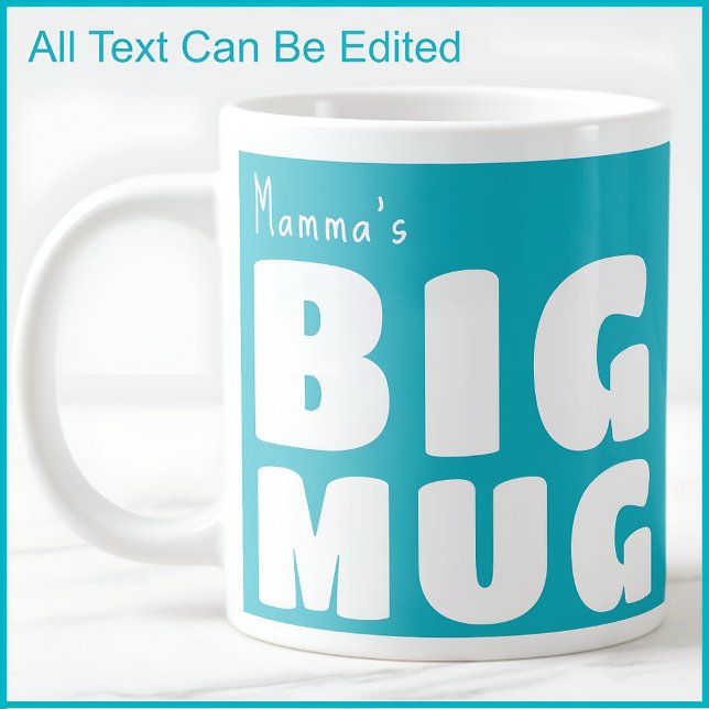 Mors Anpassningsbar Big Mugg Aqua C132 Funny Novel Jumbo Mugg (Skapare uppladdad)