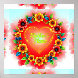 Mor's Bold Heart Flame Poster