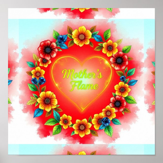 Mor's Bold Heart Flame Poster (Framsidan)
