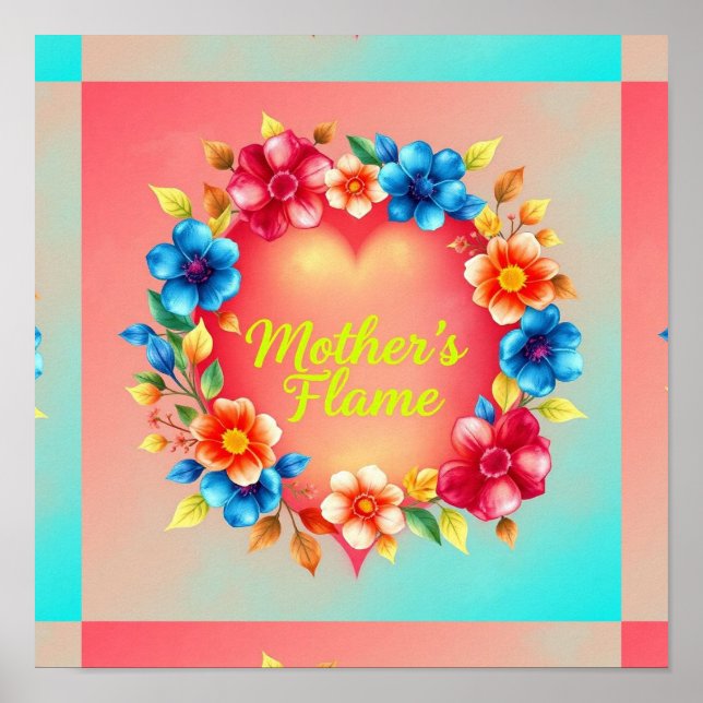 Mor's Bold Heart Flame Poster (Framsidan)