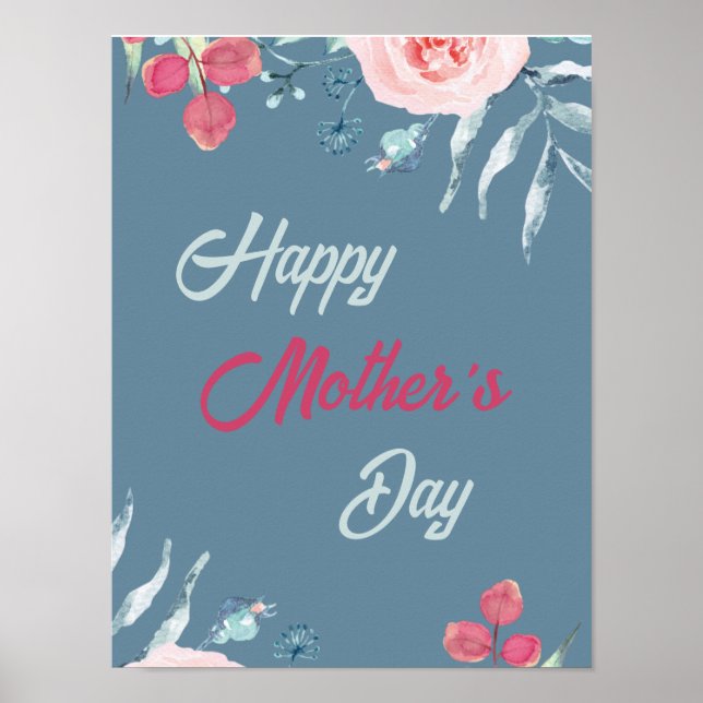 Mors dag 2025 Flower Poster (Framsidan)