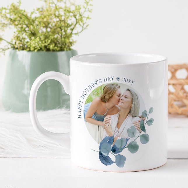 Mors dag 2 Photo Eucalyptus Löv Bild Ram Kaffemugg (Skapare uppladdad)