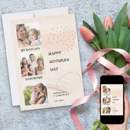 Mors dag 3 Photo Modern Abstrakt redigerbar Julkort