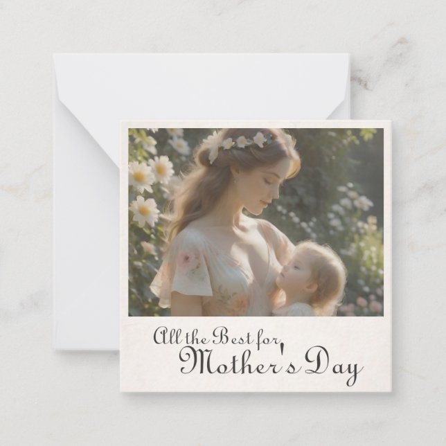Mors dag - A Tender Garden Embrace Anteckningskort (Framsida)