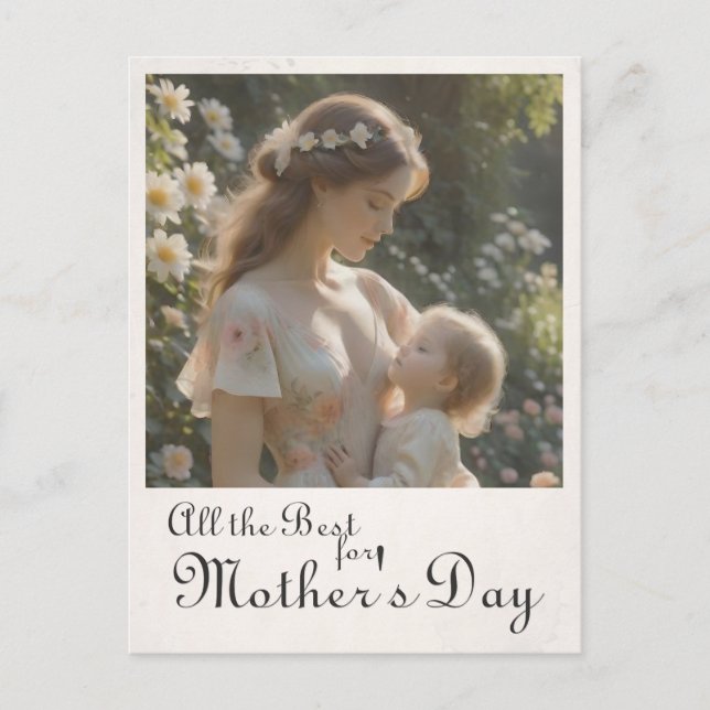 Mors dag - A Tender Garden Embrace Helg Vykort (Framsida)