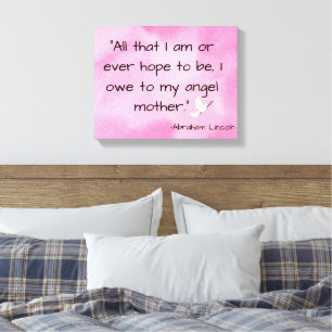Mors dag Abraham Lincoln Quote Canvastryck