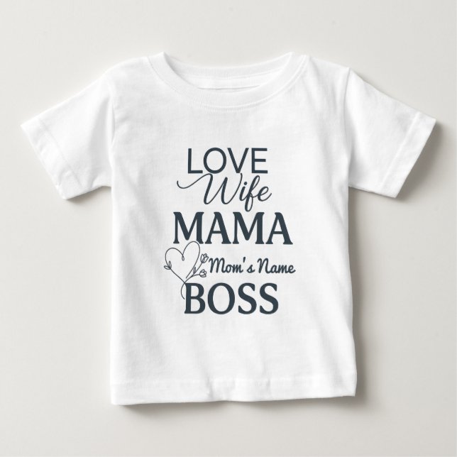Mors dag - älskar mamma boss t shirt (Framsida)