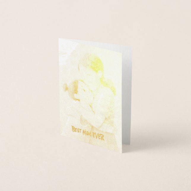 Mors dag Anpassa ett platt foto-kort Folierat Kort (Framsida)