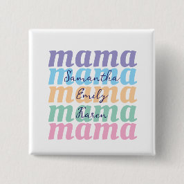 Mors dag anpassad barnens namn MAMMA present Knapp