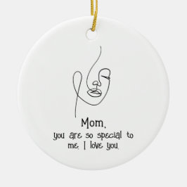 Mors dag, anpassningsbar citattecken keepsaké julgransprydnad keramik