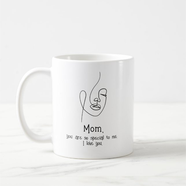 Mors dag, anpassningsbar citattecken keepsaké kaffemugg (Vänster)