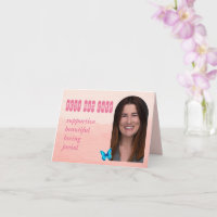 Mors dag Anpassningsbar Foto och Ord Rosa