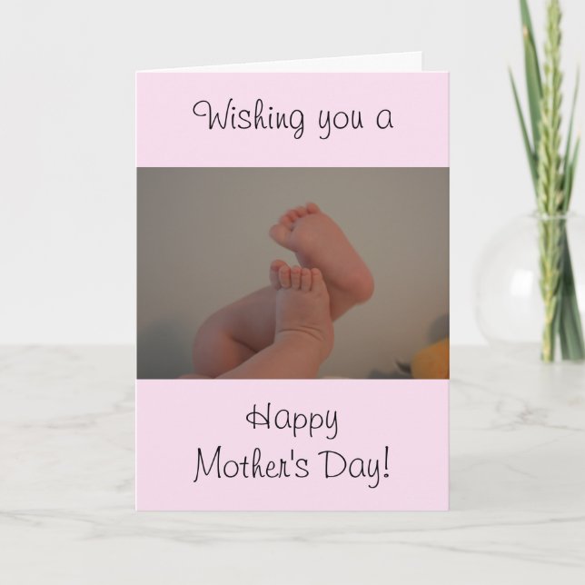 Mors dag Baby Feet Flicka Kort (Framsida)