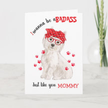 Mors dag Badass från Westie Hund