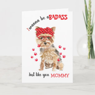 Mors dag Badass från Yorkshire Terrier Hund Kort
