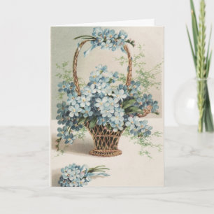 Mors dag Basket i Glöm-Me-Nots Kort