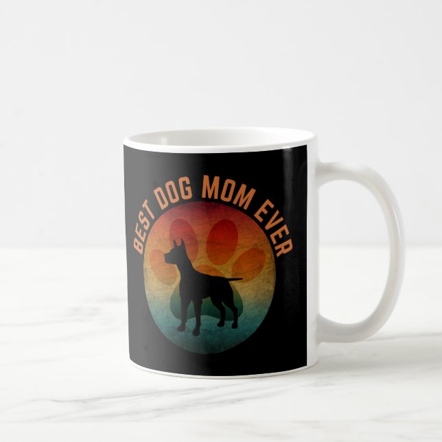 mors dag bästa hundmamma någonsin kaffemugg (Höger)