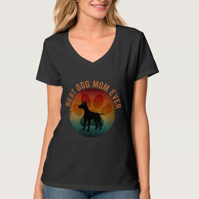 mors dag bästa hundmamma någonsin t shirt (Framsida)