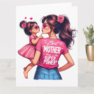 Mors dag Bästa mamma2 Super mamma kort