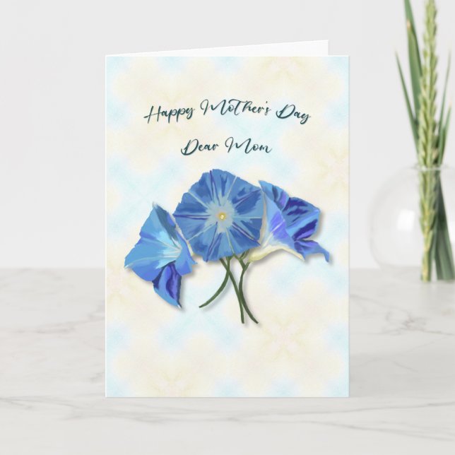 Mors dag Bästa Mamma-blåmånsglans Tack Kort (Framsida)