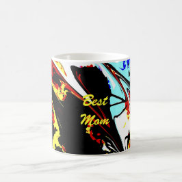 Mors dag Bästa Mamma, färglös Abstrakt Kaffemugg