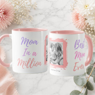 Mors dag Bästa mamma någonsin Foto Rosa Personlig Mugg