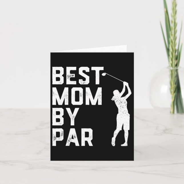Mors dag Bästa mamma vid par-tröja Rolig golfkärle Kort (Framsida)