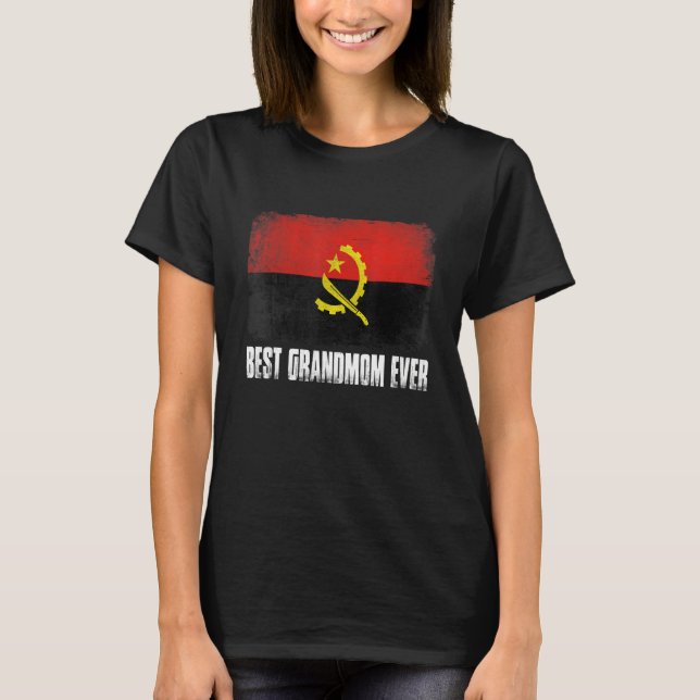 Mors dag Best Grandmamma nånsin Distress Angola T Shirt (Framsida)