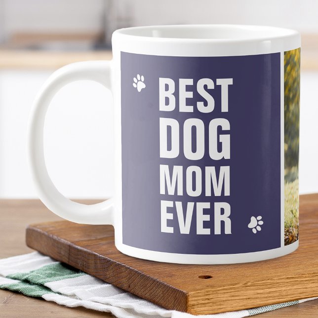 Mors dag Best Hund Mamma någonsin Foto Jumbo Mugg (Mothers Day Best Dog Mom Ever Photo Giant Coffee Mug)