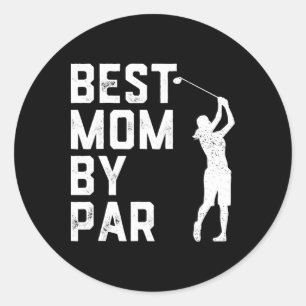 Mors dag Best Mamma efter Par Shirt Funny Golf Kär Runt Klistermärke