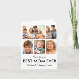 Mors dag Best Mamma någonsin Trendig Photo Collage Kort