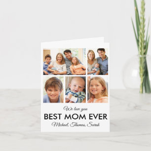 Mors dag Best Mamma någonsin Trendig Photo Collage Kort