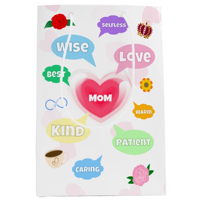 Mors dag Best Mamma Ord Clouds Queen Krona Kärlek (Framsidan)