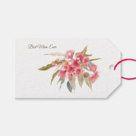 Mors dag Best Morsa någonsin Rosa Blommigt Presentetikett