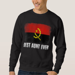 Mors dag Best Moster någonsin Distress Angola Flag Lång Ärmad Tröja